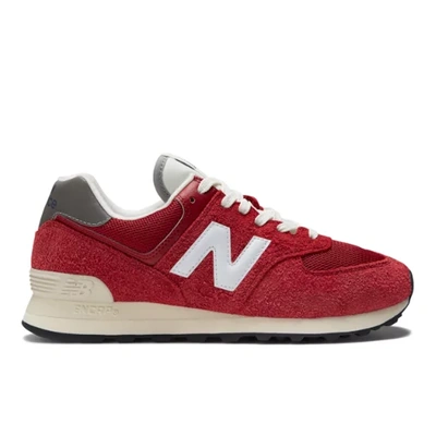 New Balance Unisex 574 In Red/white