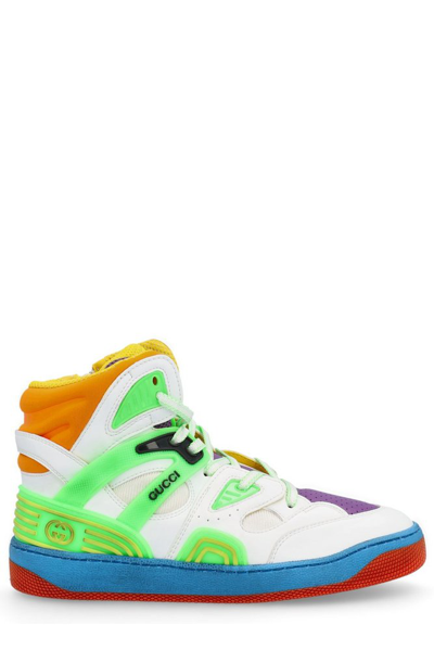 Gucci Kids Multicolor Basket Sneakers In Разноцветный
