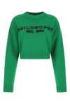 PHILOSOPHY DI LORENZO SERAFINI PHILOSOPHY DI LORENZO SERAFINI LOGO EMBROIDERED CROPPED jumper