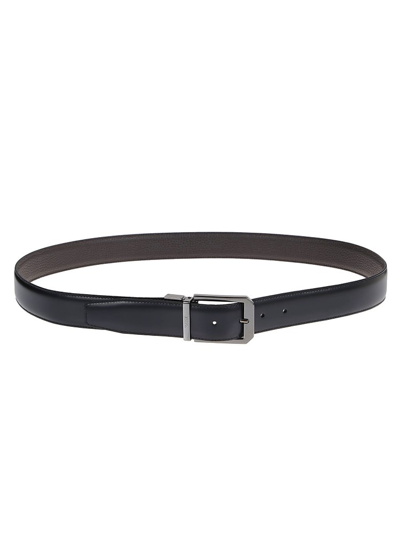 Ermenegildo Zegna Logo Detailed Reversible Belt In Multi