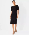 Ann Taylor The Seamed Sheath Dress In Double Knit In Black