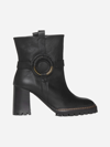 SEE BY CHLOÉ HANA LEATHER ANKLE BOOTS