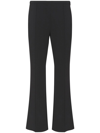Proenza Schouler White Label Bi-stretch Crepe Flared Pants In Black
