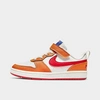 Nike Court Borough Low 2 Little Kids' Shoes In Sail/university Red/hot Curry/game Royal