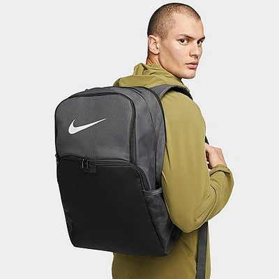Nike Brasilia Extra Large Training Backpack In Iron Grey/black/white