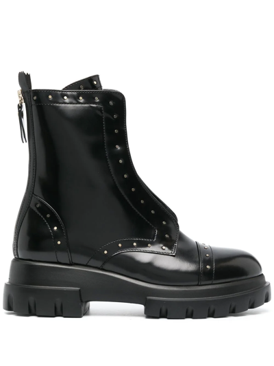 Agl Attilio Giusti Leombruni Myrtha Studded Ankle Boots In Black