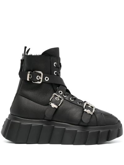 Agl Attilio Giusti Leombruni Blondie Mountain Sneaker-booties In Black