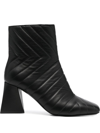 POLLINI LEATHER QUILTED BOOTS