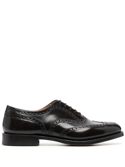 Church's Burwood Polished Leather Brogues In Black