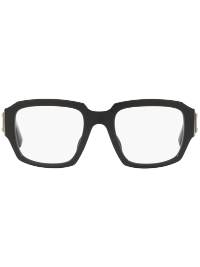 Dolce & Gabbana Placchetta Square-frame Glasses In Matt Black