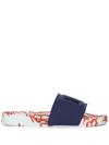 Dolce & Gabbana Dg-logo Pool Slides In Blue