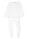 Paz Rodriguez Wool-knit Trouser Set In White