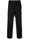 Pt Torino Cropped Straight-leg Trousers In Black