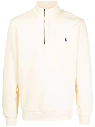 Polo Ralph Lauren Logo-embroidered Jumper In Camel