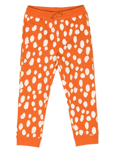 Stella Mccartney Kids' All-over Animal-print Trousers In Orange