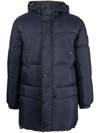 YVES SALOMON HOODED FEATHER-DOWN PADDED JACKET