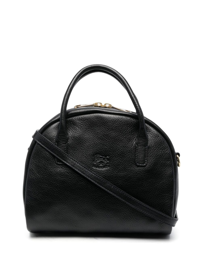 Il Bisonte Logo-stamp Crossbody Bag In Black