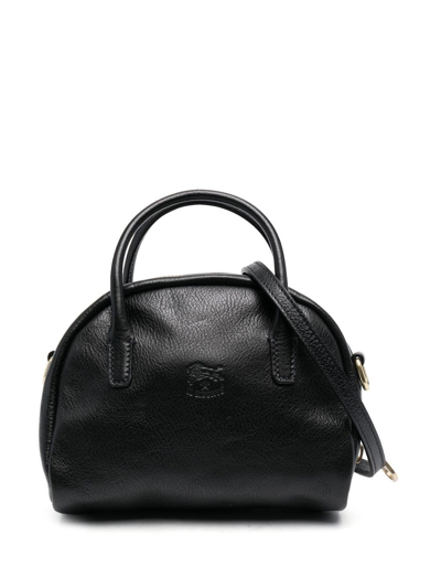 Il Bisonte Logo-embossed Crossbody Bag In Black