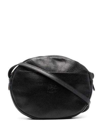 Il Bisonte Logo Zipped Satchel Bag In Black