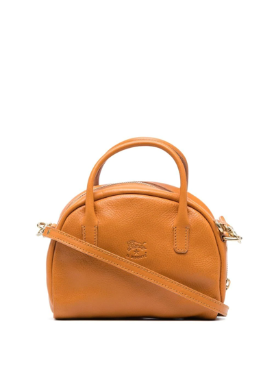 Il Bisonte Logo-embossed Crossbody Bag In Orange