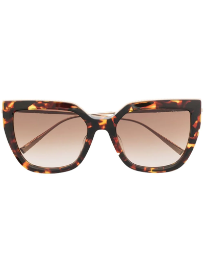 Chopard Eyewear Cat-eye Frame Sunglasses In Brown