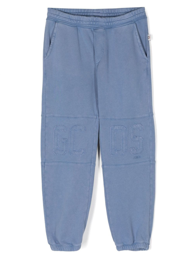 Gcds Kids' Elasticated Track-pants In Blue