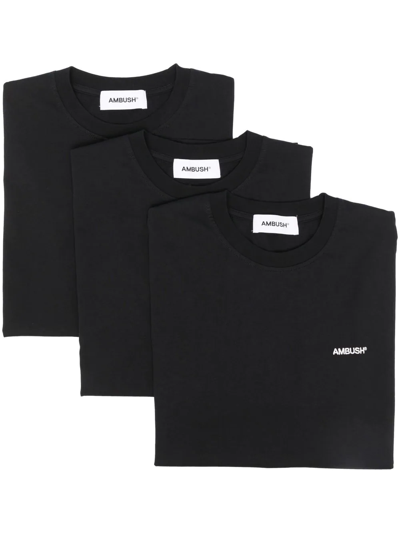 Ambush Logo-print Short-sleeve T-shirt In Nero
