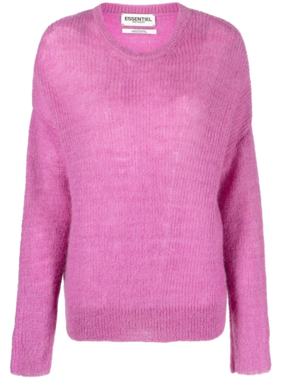 Essentiel Antwerp Mohair-blend Knitted Jumper In Pink | ModeSens