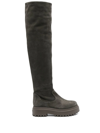 LE SILLA RANGER SUEDE-LEATHER THIGH-HIGH BOOTS