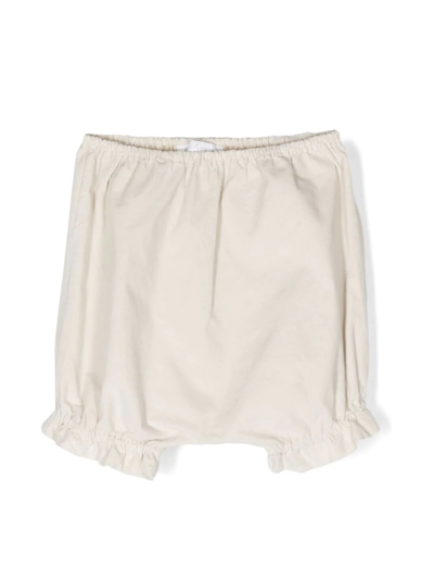 Mariella Ferrari Babies' Stretch-cotton Bloomer Shorts In Neutrals