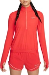 Nike Element Half Zip Pullover In Light Crimson/ Magic Ember