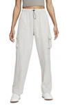 Nike Sportswear Essential Women's High-rise Woven Cargo Pants In Light Iron Ore,white