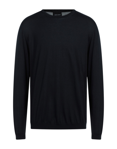 Giorgio Armani Sweaters In Dark Blue