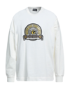 Diesel Crewneck S-patchy Sweatshirt With Deboosed Patch In White