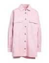 Solotre Denim Shirts In Pink