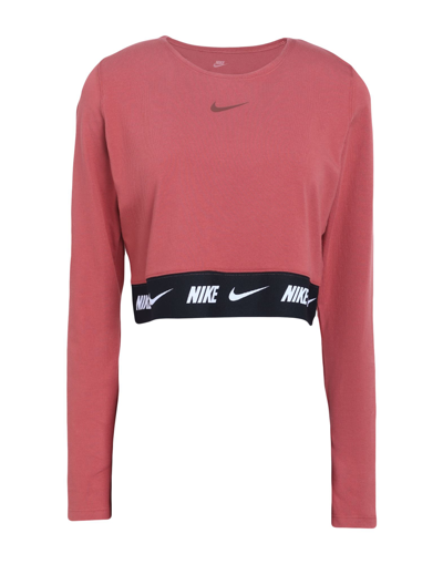 Nike T-shirts In Brick Red