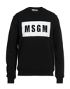 Msgm Logo-print Cotton Sweatshirt In Black