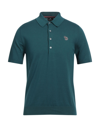 Ps By Paul Smith Polo Shirts In Deep Jade