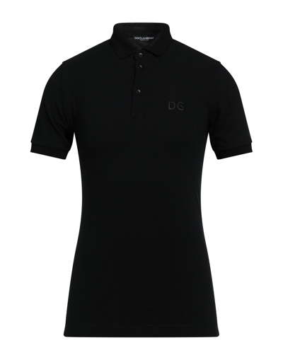 Dolce & Gabbana Polo Shirts In Black