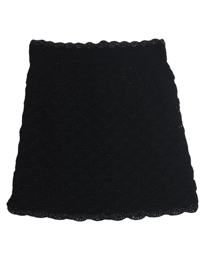 DOLCE & GABBANA DOLCE & GABBANA WOMAN MINI SKIRT BLACK SIZE 8 COTTON, VISCOSE