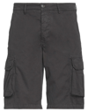 40weft Man Shorts & Bermuda Shorts Charcoal Size 26 Cotton In Grey
