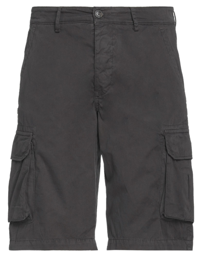 40weft Man Shorts & Bermuda Shorts Charcoal Size 26 Cotton In Grey