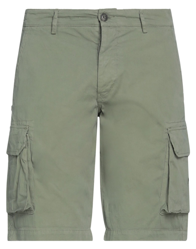 40weft Man Shorts & Bermuda Shorts Military Green Size 28 Cotton In Green