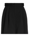 Dolce & Gabbana Woman Shorts & Bermuda Shorts Black Size 4 Virgin Wool In Black