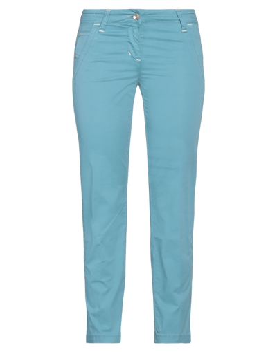 JACOB COHЁN JACOB COHЁN WOMAN PANTS AZURE SIZE 31 COTTON, ELASTANE