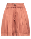 Solotre Woman Shorts & Bermuda Shorts Brown Size 4 Viscose