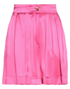 Solotre Woman Shorts & Bermuda Shorts Fuchsia Size 4 Viscose In Pink