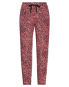 OVERLOVER OVERLOVER WOMAN PANTS RED SIZE M LINEN, COTTON