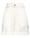 Solotre Woman Shorts & Bermuda Shorts Ivory Size 4 Viscose In White