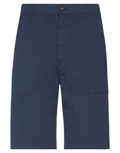 Bikkembergs Man Shorts & Bermuda Shorts Midnight Blue Size 31 Cotton, Elastane